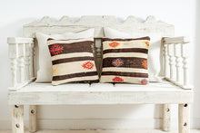  15.5" Hand Loomed Turkish Pillow Covers- a Pair