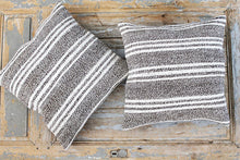  20" Hand Made Loomed Striped Turkish Pillow Covers- a Pair