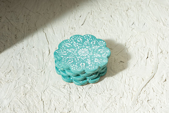 Handmade Ceramic Coasters Set/4