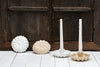 Handmade White Ceramic Candle Holder Set/2 (2 Color Available)
