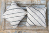 15.5" Hand Loomed Striped Turkish Pillow Covers- a Pair