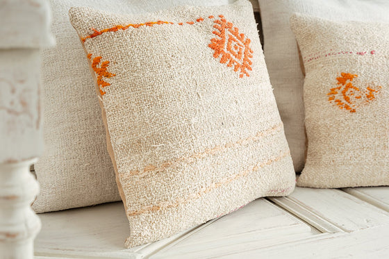15.5" Hand Loomed Turkish Pillow Covers- a Pair