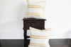 15.5" Hand Loomed Turkish Gold Striped Pillow Covers- a Pair